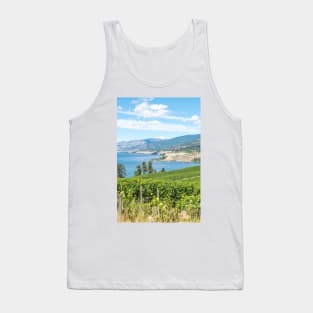 Summer View of Vineyards and Okanagan Lake Tank Top